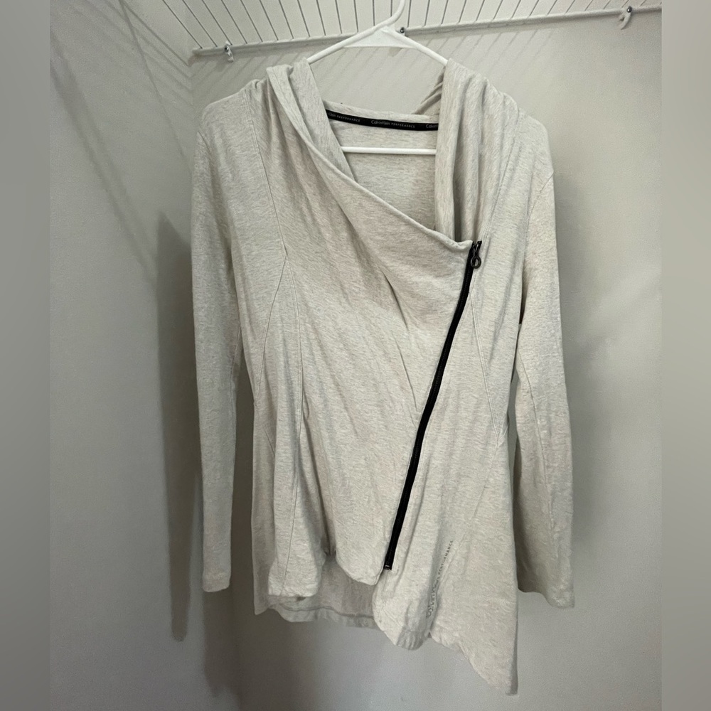Calvin Klein Peformance asymmetrical zip sweater
